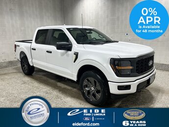 2025 Oxford White Ford F-150 STX 2.7L V6 EcoBoost Engine Automatic 4X4 Truck 4 Door