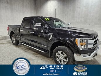 2022 Agate Black Metallic Ford F-150 Lariat 4 Door 3.5L PowerBoost Full-Hybrid V6 Engine Automatic