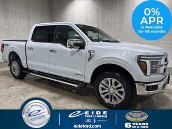 2025 Space White Metallic Ford F-150 Lariat Chrome Automatic Truck 4X4