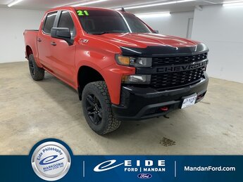 2021 Red Hot Chevrolet Silverado 1500 Custom Trail Boss EcoTec3 5.3L V8 Engine 4 Door 4X4 Truck Automatic