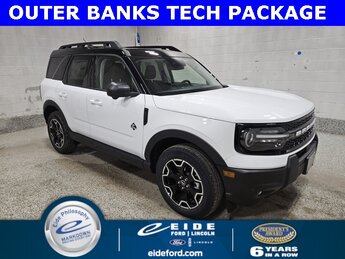 2025 Oxford White Ford Bronco Sport Outer Banks SUV 1.5L EcoBoost Engine Automatic