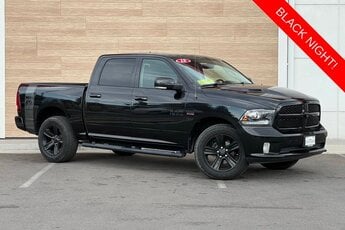 2018 Ram 1500 Night 4 Door HEMI 5.7L V8 Multi Displacement VVT Engine Truck