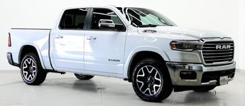 2025 Bright White Clearcoat Ram 1500 Laramie Automatic 4 Door Truck Straight 6 Cylinder Engine 4X4
