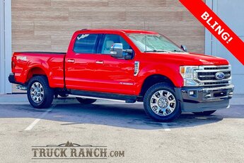 2021 Race Red Ford Super Duty F-250 SRW Lariat Power Stroke 6.7L V8 DI 32V OHV Turbodiesel Engine 4X4 Automatic 4 Door