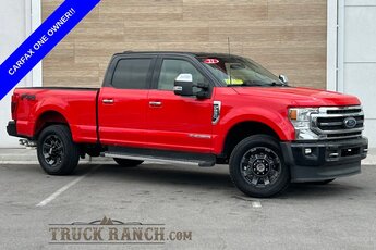 2021 Race Red Ford Super Duty F-250 SRW Lariat Power Stroke 6.7L V8 DI 32V OHV Turbodiesel Engine 4X4 Automatic 4 Door