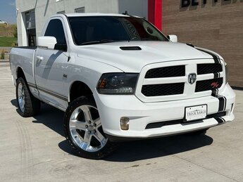 2015 Bright White Clearcoat Ram 1500 Sport HEMI 5.7L V8 Multi Displacement VVT Engine Truck 2 Door