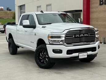 2024 Bright White Clearcoat Ram 2500 Laramie 4 Door Automatic 4X4 Cummins 6.7L I6 Turbodiesel Engine Truck