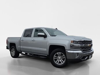 2018 Silver Ice Metallic Chevrolet Silverado 1500 LTZ Automatic EcoTec3 5.3L V8 Engine 4 Door Truck 4X4