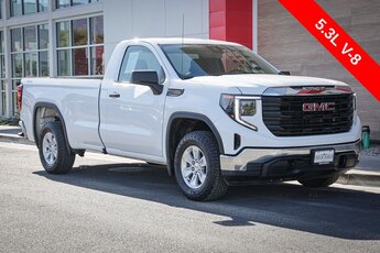 2023 Summit White GMC Sierra 1500 Pro 4X4 Truck EcoTec3 5.3L V8 Engine 2 Door
