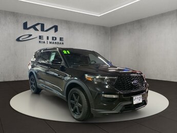 2021 Agate Black Metallic Ford Explorer ST 3.0L EcoBoost V6 Engine 4 Door SUV Automatic