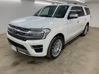 2024 Star White Metallic Tri-Coat Ford Expedition Max Platinum EcoBoost 3.5L V6 GTDi DOHC 24V Twin Turbocharged Engine SUV 4 Door