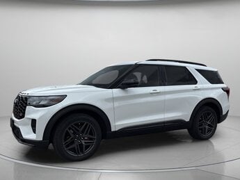 2025 Star White Metallic Tri-Coat Ford Explorer ST SUV RWD Automatic 4 Door Twin Turbo Premium Unleaded V-6 3.0 L/183 Engine