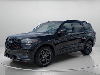 2025 Agate Black Metallic Ford Explorer ST Twin Turbo Premium Unleaded V-6 3.0 L/183 Engine 4X4 Automatic 4 Door SUV