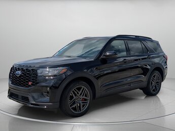 2025 Agate Black Metallic Ford Explorer ST Twin Turbo Premium Unleaded V-6 3.0 L/183 Engine 4X4 Automatic 4 Door SUV