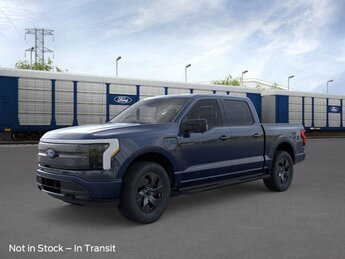 2025 Antimatter Blue Metallic Ford F-150 Lightning Flash Crew Cab Pickup Electric Engine 4 Door Truck Automatic