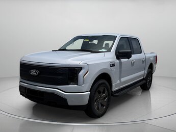 2025 Space White Metallic Ford F-150 Lightning Flash Crew Cab Pickup AWD 4 Door Electric Engine Truck