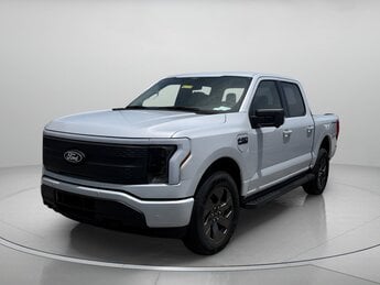 2025 Space White Metallic Ford F-150 Lightning Flash Crew Cab Pickup AWD 4 Door Electric Engine Truck
