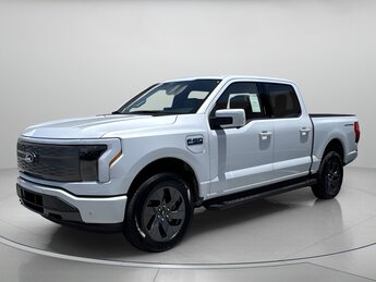 2025 Space White Metallic Ford F-150 Lightning LARIAT Crew Cab Pickup Electric Engine 4 Door AWD Truck