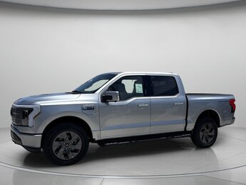 2025 Iconic Silver Metallic Ford F-150 Lightning LARIAT AWD Electric Engine Automatic