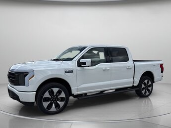 2025 Star White Metallic Tri-Coat Ford F-150 Lightning Platinum Electric Engine Truck Automatic AWD