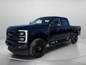 2025 Antimatter Blue Metallic Ford Super Duty F-250 SRW LARIAT Crew Cab Pickup Truck Intercooled Turbo Diesel V-8 6.7 L/406 Engine 4 Door Automatic