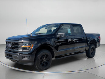 2025 Agate Black Metallic Ford F-150 STX Crew Cab Pickup 4X4 Automatic Truck Regular Unleaded 2.7 L EcoBoost Engine