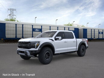 2025 Space White Metallic Ford F-150 Raptor Crew Cab Pickup Automatic Ecoboost 3.5L V6 Engine Truck