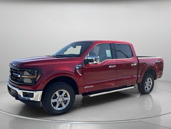 2025 Rapid Red Metallic Tinted Clearcoat Ford F-150 XLT PowerBoost Full-Hybrid V6 3.5 L Engine 4 Door 4X4