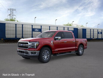 2025 Rapid Red Metallic Tinted Clearcoat Ford F-150 LARIAT Crew Cab Pickup Automatic 4X4 4 Door Truck