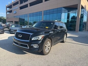 2017 Black Obsidian INFINITI QX80 Premium Unleaded V-8 5.6 L/339 Engine 4 Door SUV