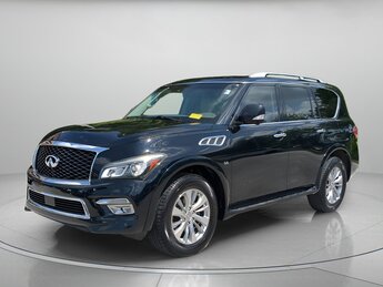 2017 Black Obsidian INFINITI QX80 Premium Unleaded V-8 5.6 L/339 Engine 4 Door SUV