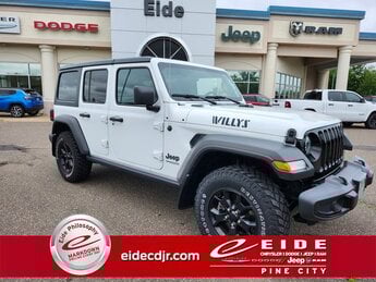 2021 Bright White Clearcoat Jeep Wrangler Unlimited Willys 4 Door SUV Automatic 4X4 3.6L V6 24V VVT Engine