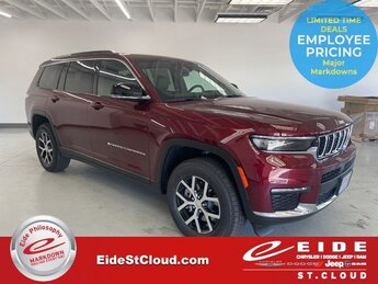 2025 Velvet Red Pearlcoat Jeep Grand Cherokee L Limited 3.6L V6 24V VVT Engine 4 Door 4X4 SUV Automatic