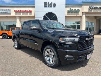 2025 Diamond Black Crystal Pearlcoat Ram 1500 Big Horn Sport Truck 3.0L I6 Engine 4 Door