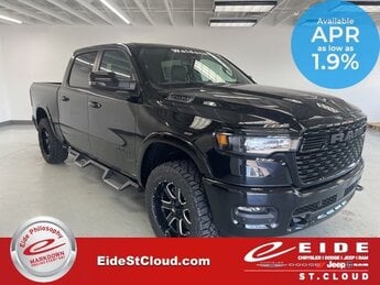 2025 Diamond Black Crystal Pearlcoat Ram 1500 Big Horn Night Edition Waldoch 4 Door 4X4 Truck