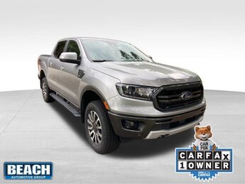 2020 Iconic Silver Metallic Ford Ranger LARIAT EcoBoost 2.3L I4 GTDi DOHC Turbocharged VCT Engine 4X4 Truck 4 Door