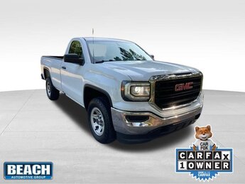 2018 Summit White GMC Sierra 1500 Base Automatic EcoTec3 4.3L V6 Flex Fuel Engine 2 Door