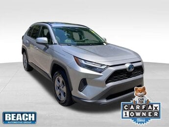 2022 Silver Sky Metallic Toyota RAV4 Hybrid Hybrid XLE 4 Door SUV Automatic (CVT) AWD 2.5L 4-Cylinder Engine