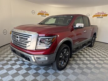 2023 Cardinal Red Metallic Nissan Titan Platinum Reserve 5.6L V8 DOHC 32V 400hp Engine 4 Door 4X4 Truck Automatic