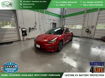 2020 Red Multi-Coat Tesla Model 3 Long Range Automatic 4 Door Electric Motor Engine Car