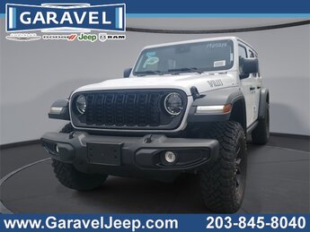 2025 Bright White Clearcoat Jeep Wrangler Willys 3.6L V6 24V VVT Engine 4X4 4 Door SUV Automatic