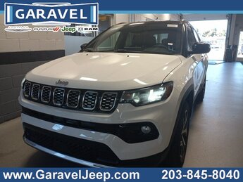 2025 Bright White Clearcoat Jeep Compass Limited 4 Door SUV 2.0L I4 DOHC Engine