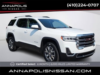 2023 Summit White GMC Acadia SLT 4 Door 2.0L Turbocharged Engine SUV