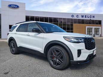 2025 White Metallic Ford Explorer ST Automatic 4 Door Twin Turbo Premium Unleaded V-6 3.0 L/183 Engine SUV