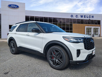 2025 White Metallic Ford Explorer ST Automatic 4 Door Twin Turbo Premium Unleaded V-6 3.0 L/183 Engine SUV