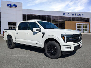2025 White Metallic Ford F-150 Platinum 4X4 PowerBoost Full-Hybrid V6 3.5 L Engine 4 Door