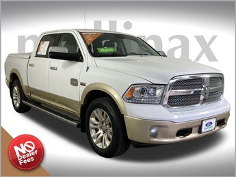 2013 Bright White Clearcoat Ram 1500 Laramie Longhorn 4X4 Truck HEMI 5.7L V8 Multi Displacement VVT Engine