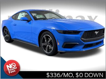 2025 Grabber Blue Metallic Ford Mustang EcoBoost Automatic Car RWD EcoBoost 2.3L I4 GTDi DOHC Turbocharged VCT Engine 2 Door