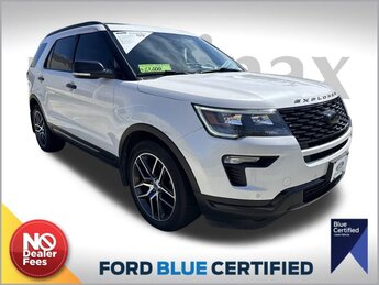 2018 White Platinum Metallic Tri-Coat Ford Explorer Sport SUV 4X4 4 Door 3.5L V6 Engine