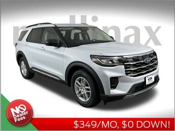 2025 Space White Metallic Ford Explorer Active RWD 2.3L EcoBoost I-4 Engine 4 Door